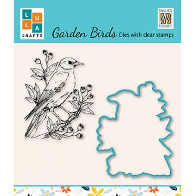 Nellie's Choice Clear Stamp und Die - Garden Bird-1
